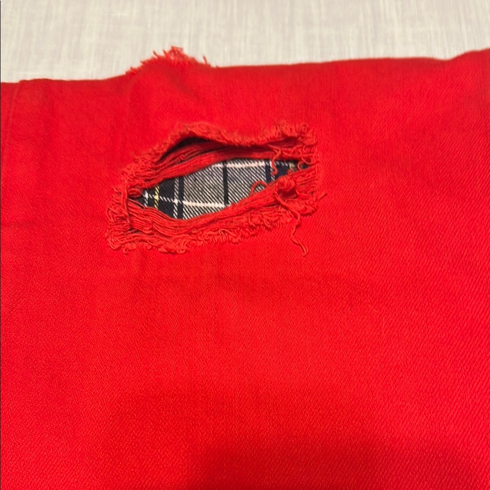 True Religion Red Straight Jeans Vibrant Denim - Picture 7 of 15